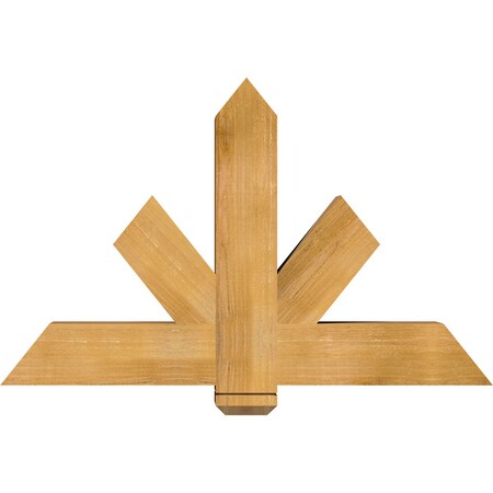Ekena Millwork Kennewick Rough Sawn Timber Gable Bracket, Western Red Cedar, 48"W x 30"H x 6"D x 6"F, 15/12 Pitch GBW048X30X0606KEN00RWR